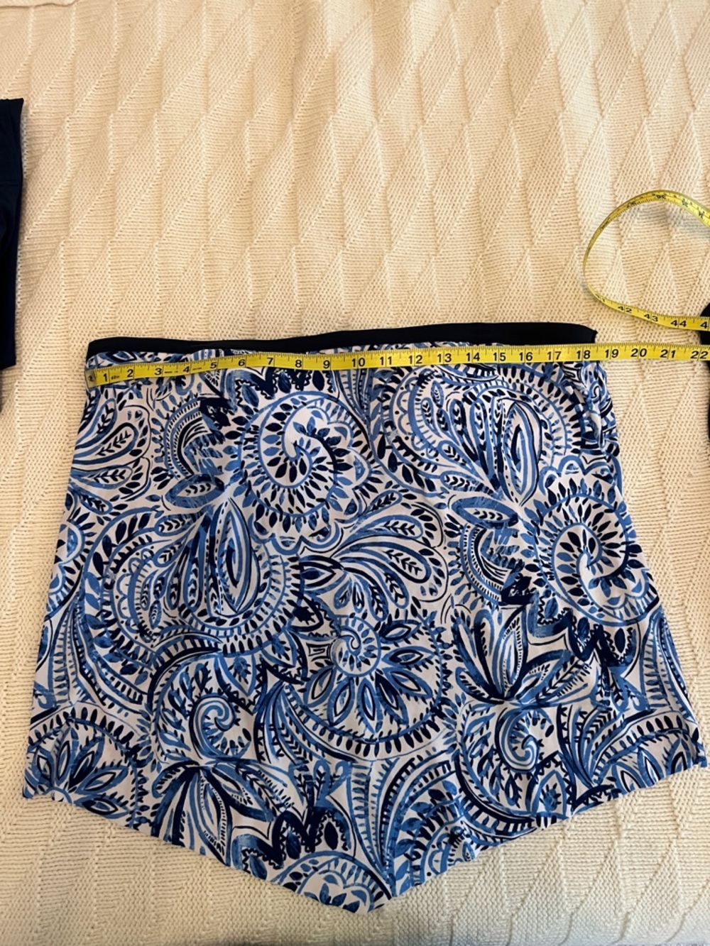 Blue Paisley Printed Swim top size 18